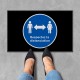 Social Distancing Floor Mat (60 x 95cm) "Please respect distancing"